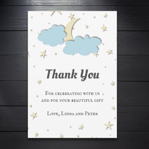 Simple Moon Thank You Card