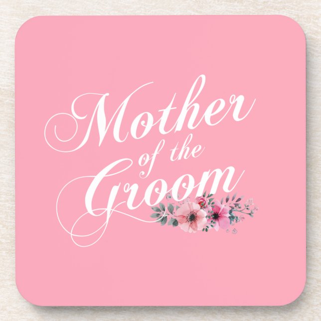 Simple Mother of the Groom Wedding | Coaster (Front)