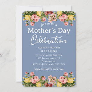 Simple Mother's Day Celebration Floral theme Invitation