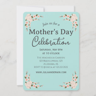 Simple Mother's Day Celebration Floral theme Invitation