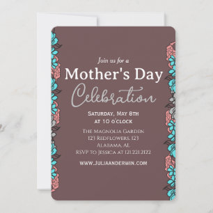 Simple Mother's Day Celebration Floral theme Invitation