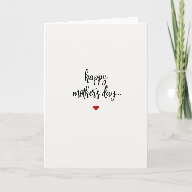 Simple Mothers Day Love Card (Front)