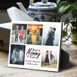 Simple Mother's Day Photo Collage Best Mummy Ever Plaque<br><div class="desc">Show your mum how much she means to you with a beautiful and personalised plaque that captures the love of her family! This elegant design features the touching quote "Best Mummy Ever" accompanied by adorable hot pink heart icons. Below the quote, you can customise the names of her kids and...</div>