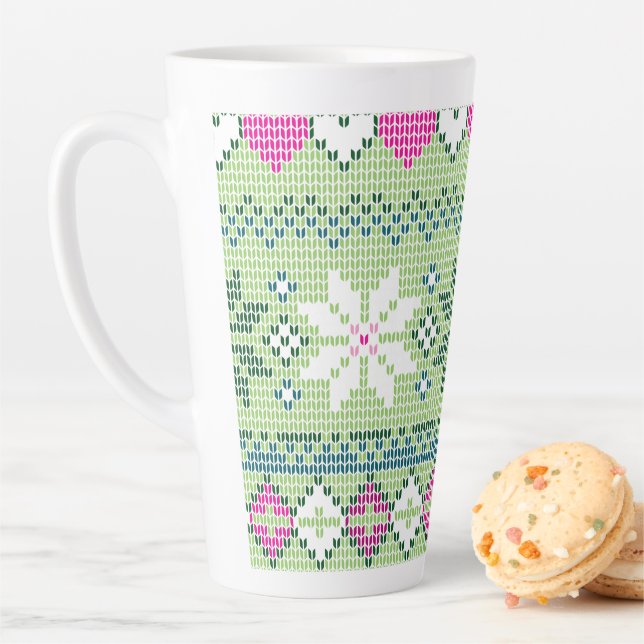 Simple Motifs Pattern 2 Latte Mug (In Situ)