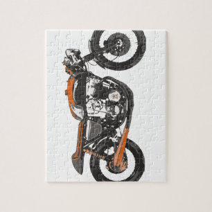 Simple Motorcycle - Cafe Racer 750 Drawing Jigsaw Puzzle