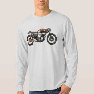 Simple Motorcycle - Cafe Racer Drawing T-Shirt