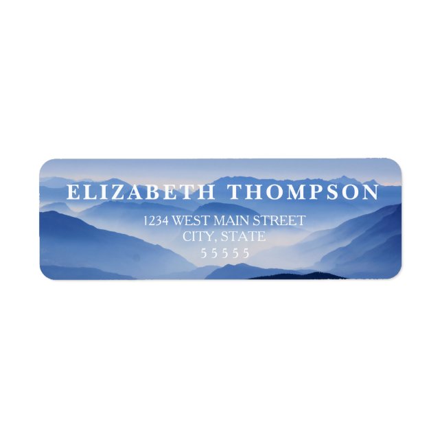 Simple Mountain Return Label (Front)