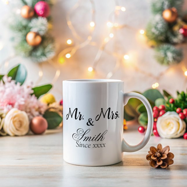 Simple Mr and Mrs  Large Coffee Mug (Creator Uploaded)