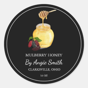 Simple Mulberry Infused Honey Label