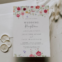 Simple Multicolor Wildflower Wedding Reception