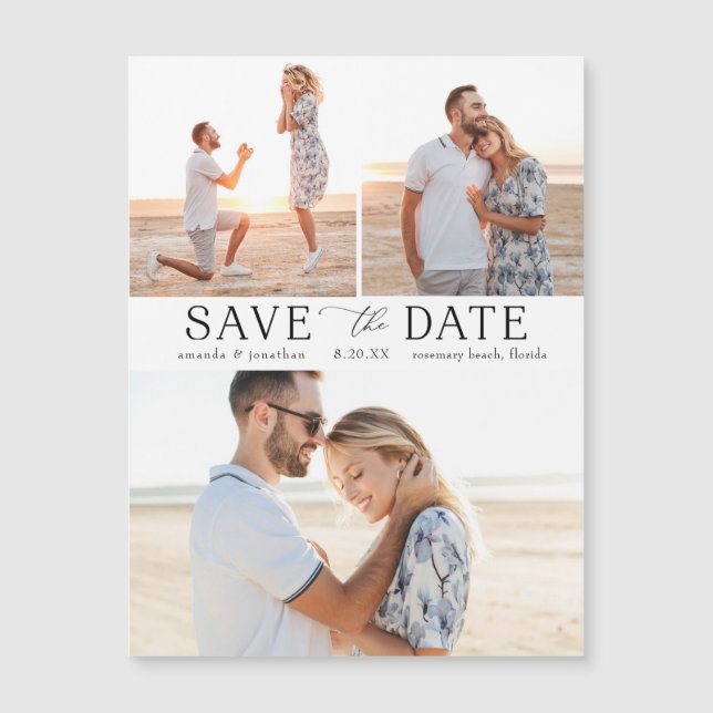 Simple Multiple Photo Save the Date (Front)
