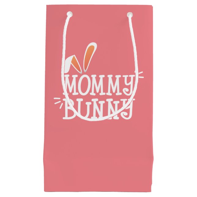 Simple Mummy Bunny Easter Typography | Gift Bag (Front)