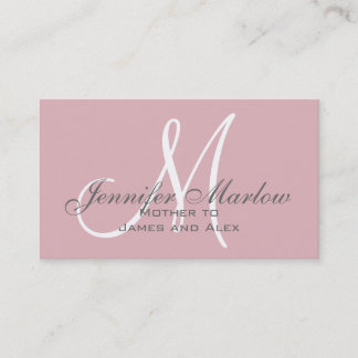 Simple Mummy Calling Card | Baby Pink