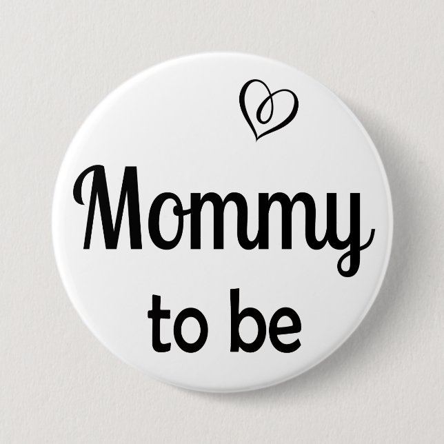 Simple Mummy to be Baby Shower PIn (Front)