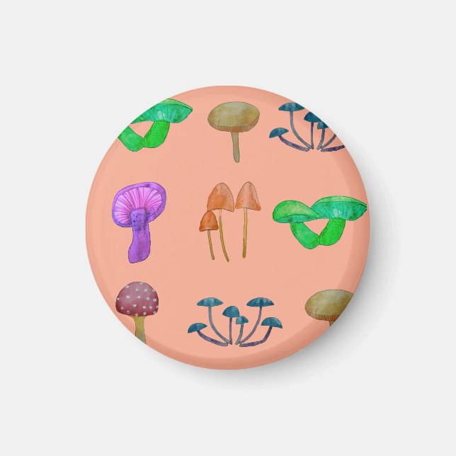 Simple mushroom pattern magnet (Front)