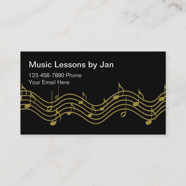 Simple Music Lessons Business Card (Front)