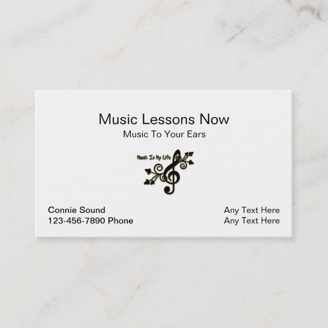 Simple Music Lessons Business Card (Front)