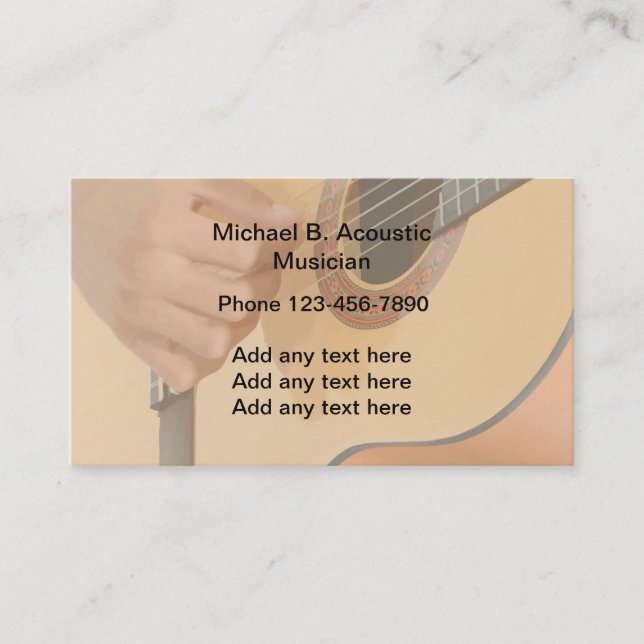 Simple Musician Music Design Business Card (Front)