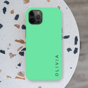 Simple Name   Mint Green Minimalist Colour Block iPhone 16 Pro Case
