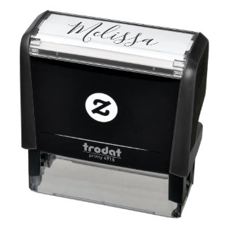 Simple name self-inking stamp