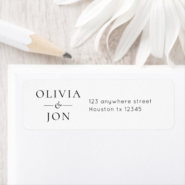 Simple Names and return address Wedding (Insitu)