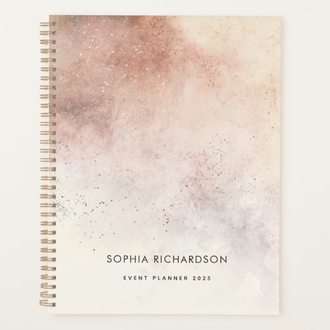 Simple Natural Auburn Earth Tones Planner (Front)