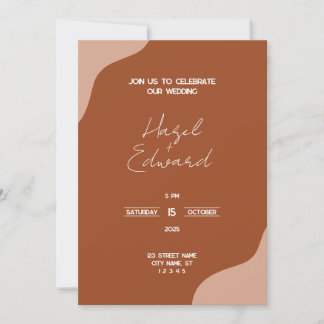 Simple Natural Boho Wedding Invitation