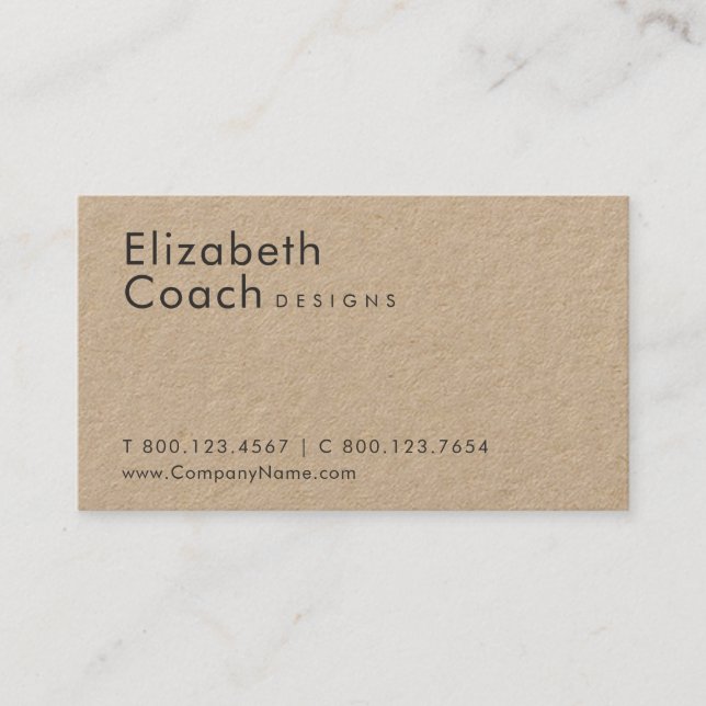 Simple Natural Professional with Social Media Business Card (Front)