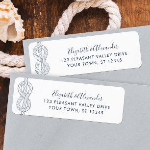 Simple Nautical Rope Knot Wedding Return Address