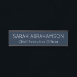 Simple Navy Blue and White Name Plate - Door Sign<br><div class="desc">Simple Navy Blue Door Sign Name Plate. Elegant and Modern.</div>