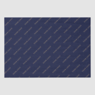 Simple Navy Blue Business Brand Logo Printed Tissue Paper