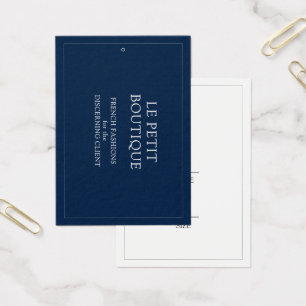 Simple Navy Blue Clothing Display Swing Price Tag