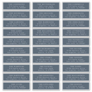 Simple Navy Blue Guest Address Wedding