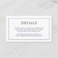 Simple Navy Blue Monogram Elegant Wedding