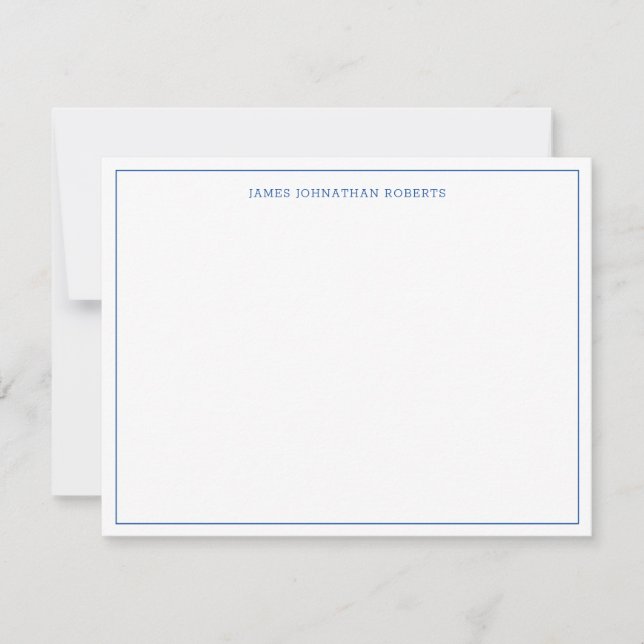 Simple Navy Blue Professional Modern Border Card (Front)