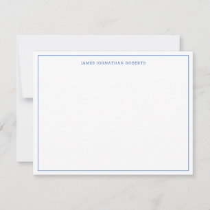 Simple Navy Blue Professional Modern Border Card