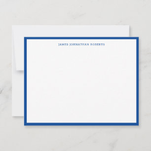 Simple Navy Blue Professional Modern Thick Border Card