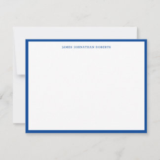 Simple Navy Blue Professional Modern Thick Border  Card