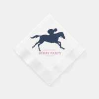 Simple Navy Blue Race Horse Silhouette Personalise
