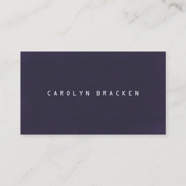 Simple Navy Blue Textured Background Business Card (Front)