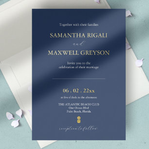 Simple Navy Blue Wedding