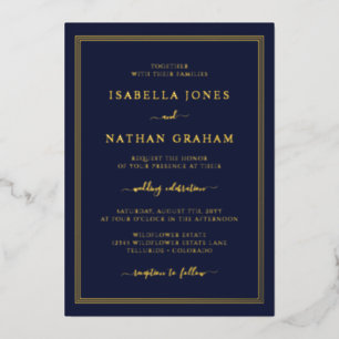 Simple Navy Gold Wedding