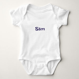Simple Navy Personalised Name Baby Bodysuit