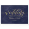 Simple Navy Watercolor & Gold Wedding Monogram