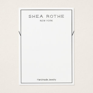 Simple Necklace Bracelet Jewelry Display Card