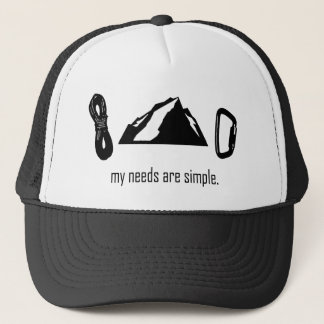 Simple Needs (Rock Climbing) Trucker Hat