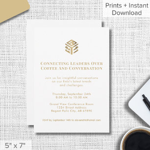 Simple Networking Event Invitation with Logo