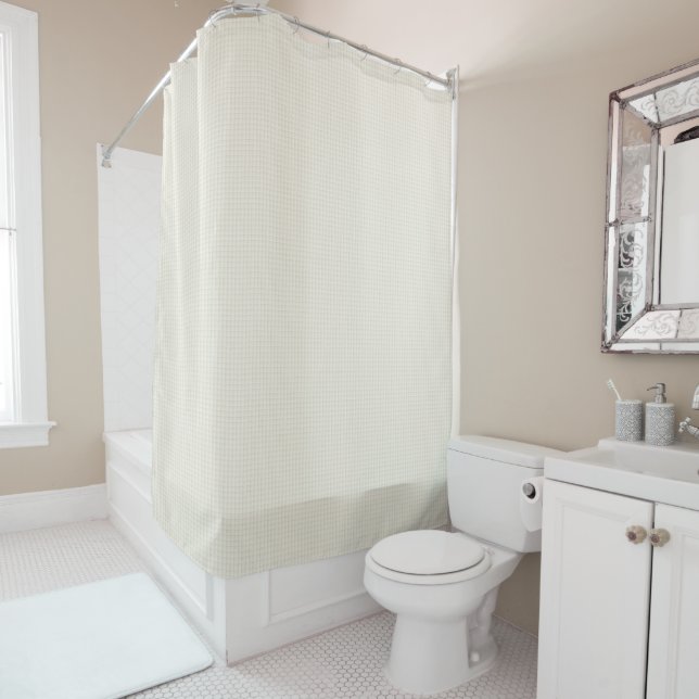 Simple Neutral Cream Shower Curtain (In Situ)