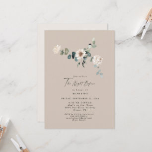 Simple Neutral Eucalyptus The Night Before Wedding Invitation