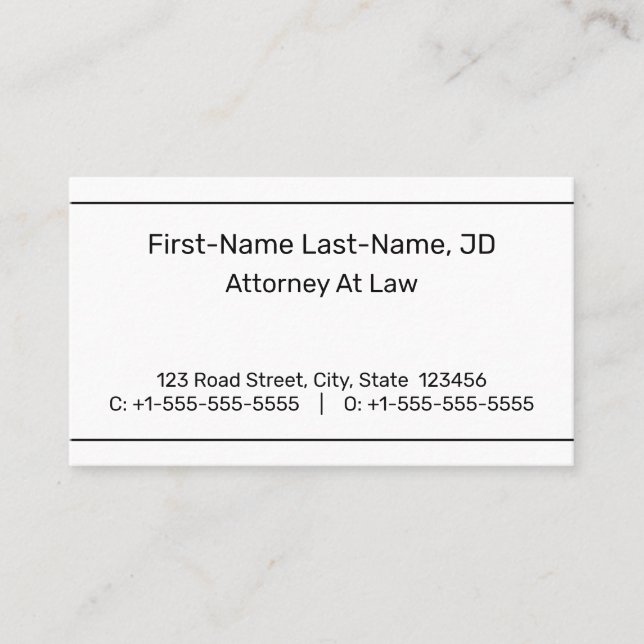 Simple, Neutral & Plain Business Card (Front)